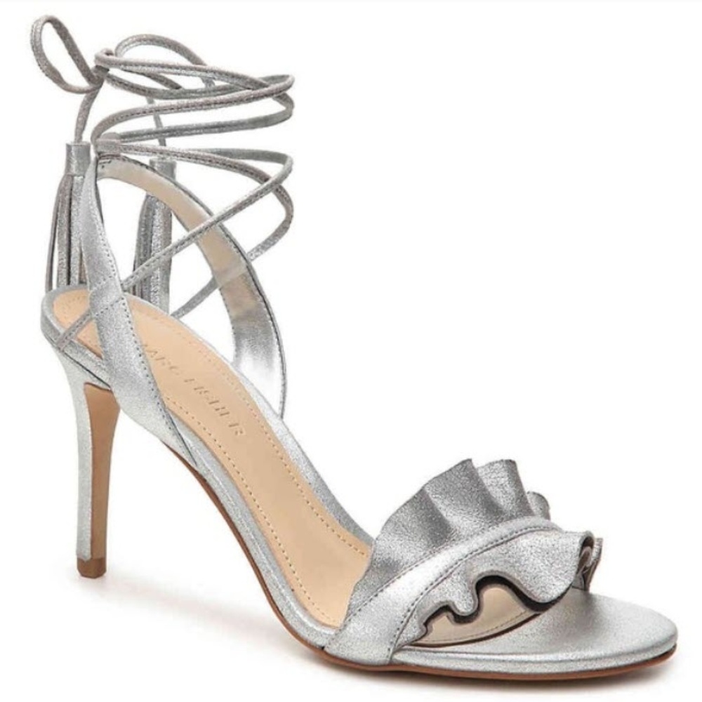 Marc Fisher Silver Suede Bamba Sandal Size 10M